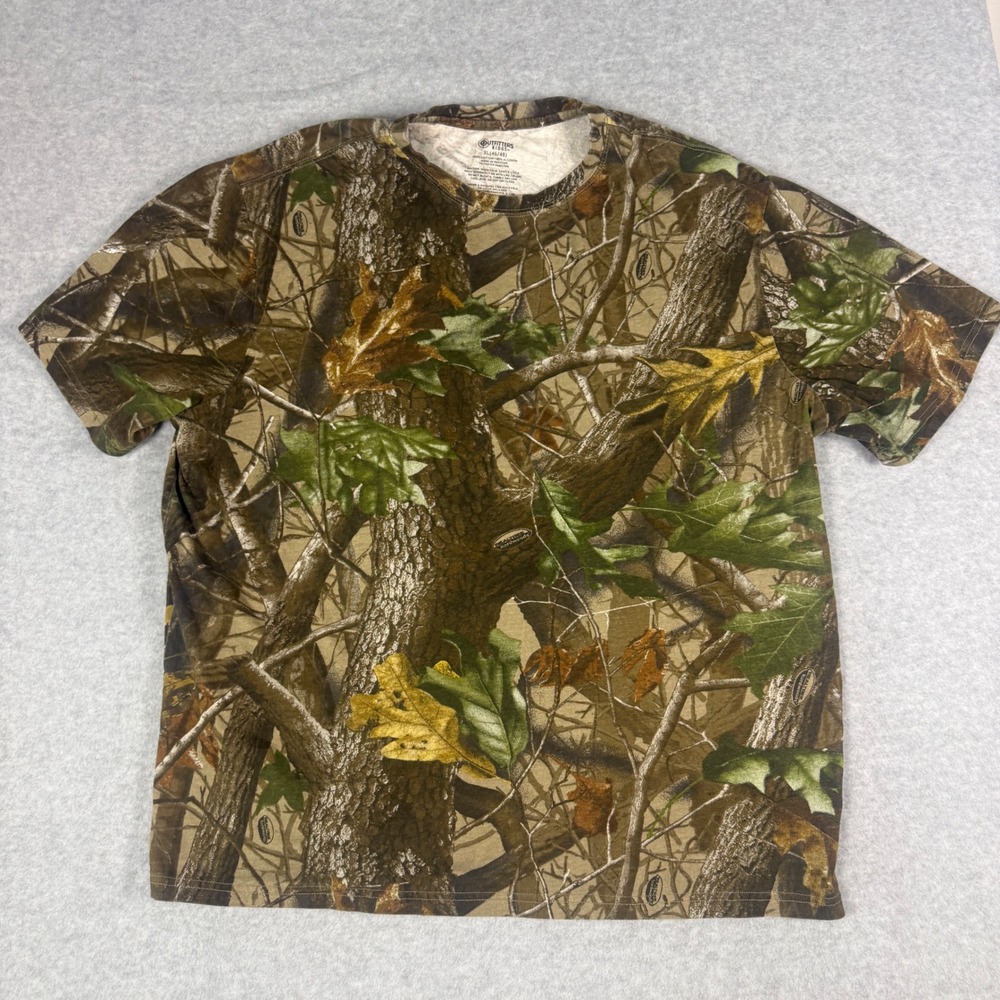 Outfitters Ridge RealTree Camo TShirt Mens XL Brown Hardwood Hunting Outdoor Tee